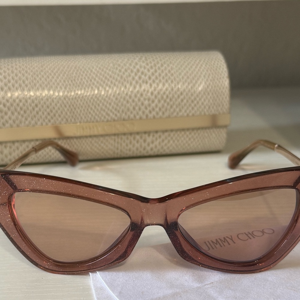 Jimmy Choo Glittery Rose Sunglasses